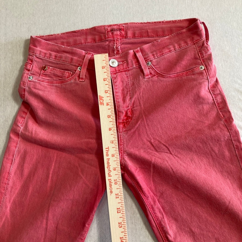 Hudson Skinny Jeans Womens 28 Faded Pink Stretch Denim WM407JFD Made in USA - Picture 7 of 16